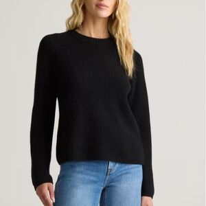 Quince Mongolian Cashmere Fisherman Crewneck Sweater